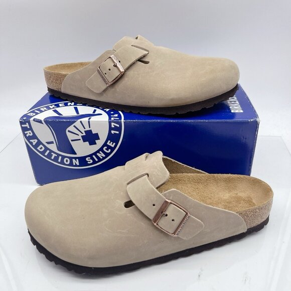 Birkenstock Boston Clog Tobacco Oiled Leather Mens EU 43 US 10- 10.5 Regular - Picture 1 of 12